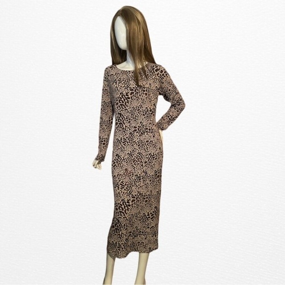 Vince Camuto Leopard Print Dress M
